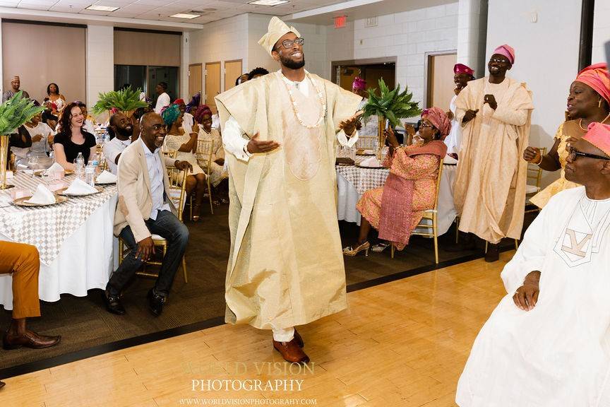 Groom's grand entrance