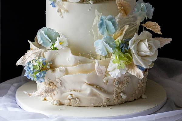 Something Blue Wedding Cake