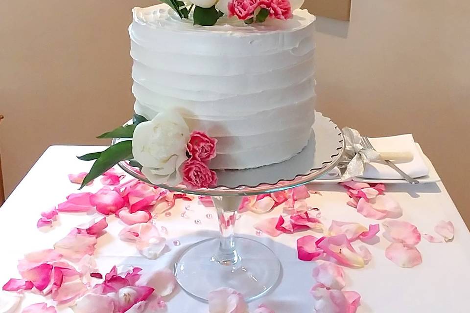 1 Tier wedding cake
