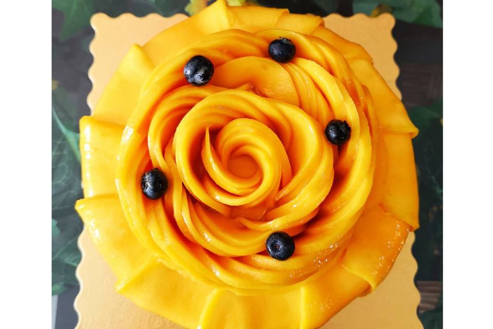 Mango cake flower