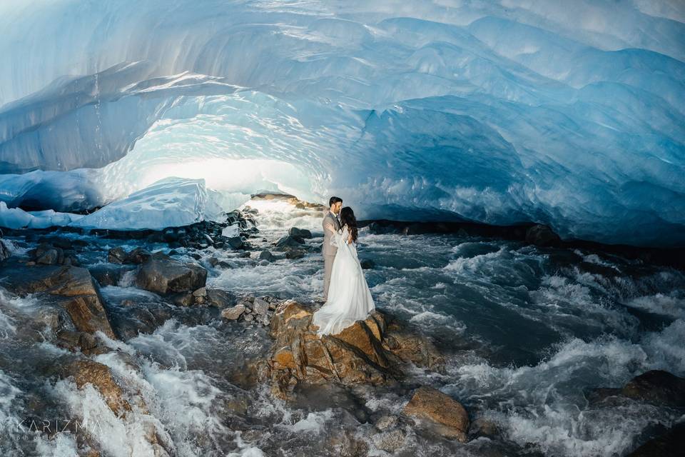 Ice cave elopement