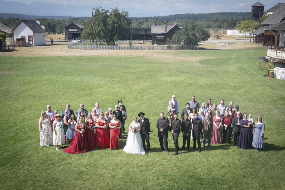 Whole wedding portrait