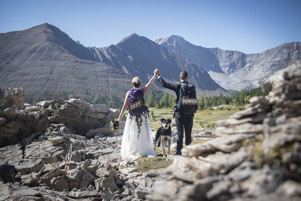 Just married elopement