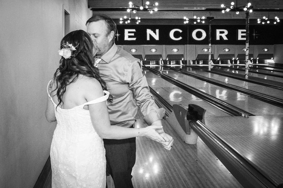 Candid Bowling Moment