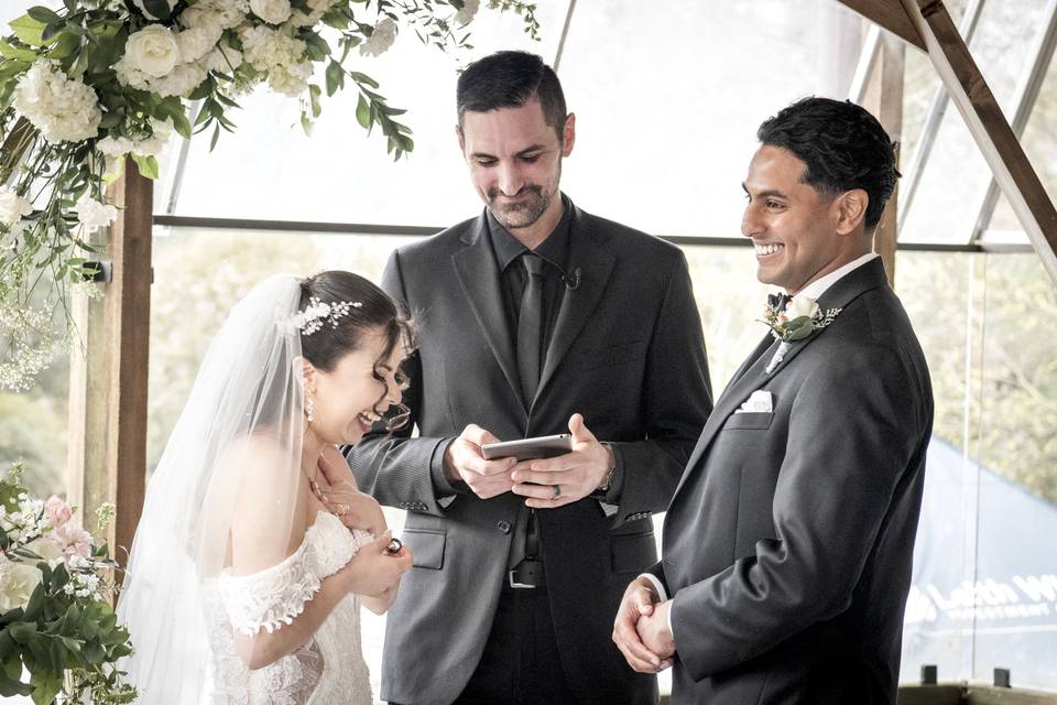 Ceremony candid portrait