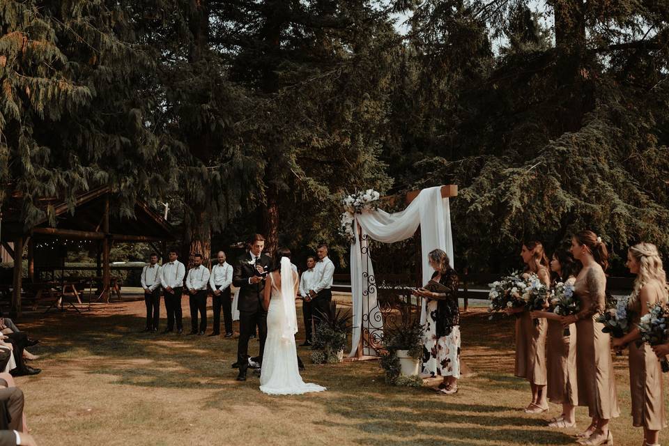 Ceremony and bridal party
