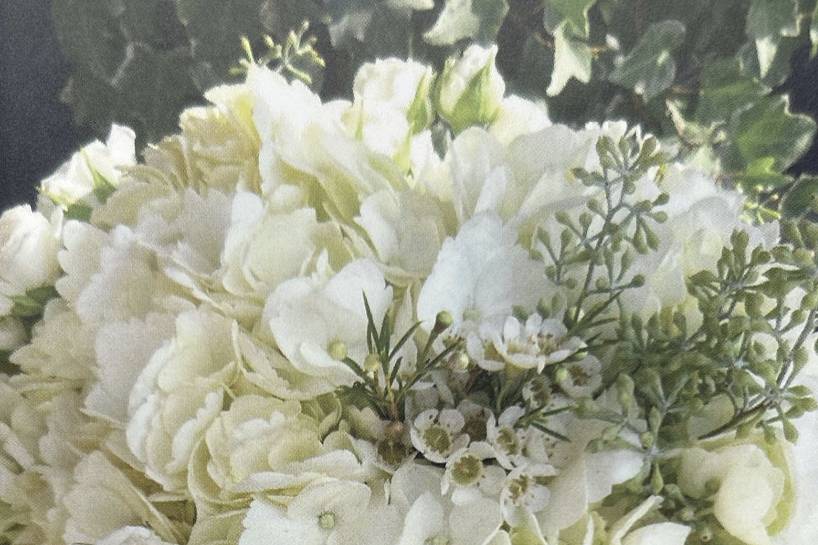 Bridal bouquet in white