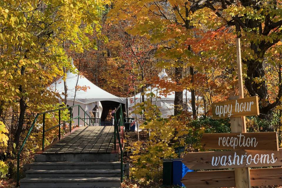 Autumn wedding in the park