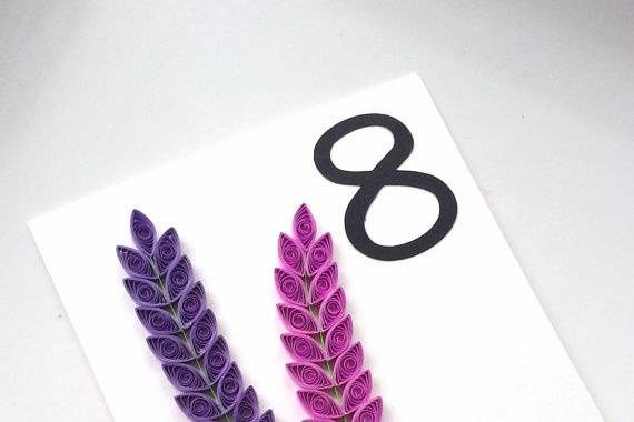 Lilac Table Number