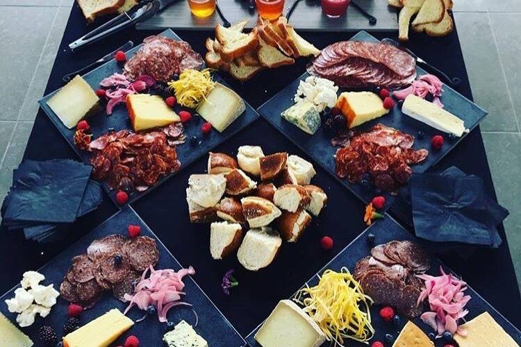 Cheese and charcuterie with ac