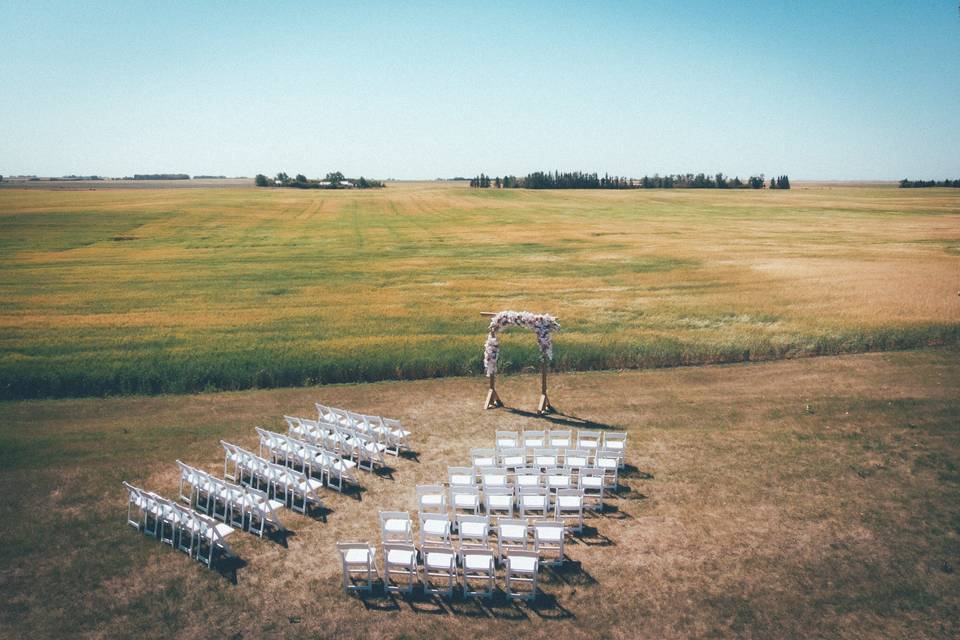 Outdoor ceremony space