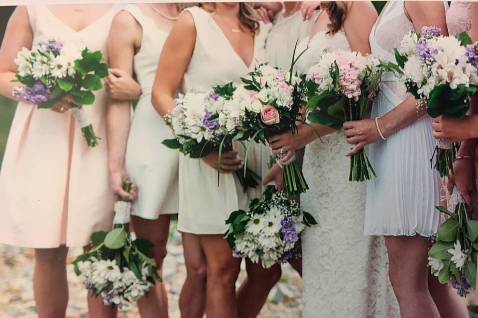 Bridal party bouquets