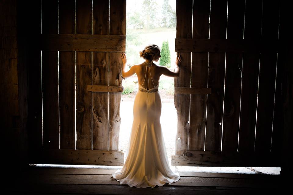 Bride barn doors