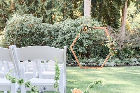 Ceremony Flowers and arbor