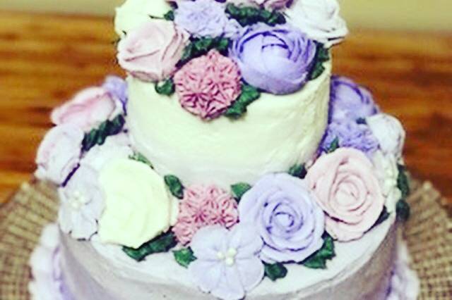 Buttercream flower cake