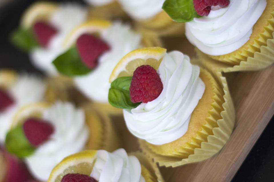 French basil cupcakes