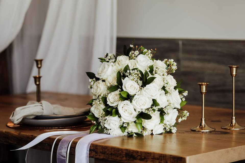 White Bridal Bouquet