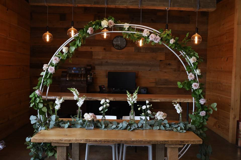 Simple Sweetheart Table