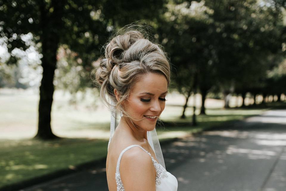 Portrait showing hair and makeup