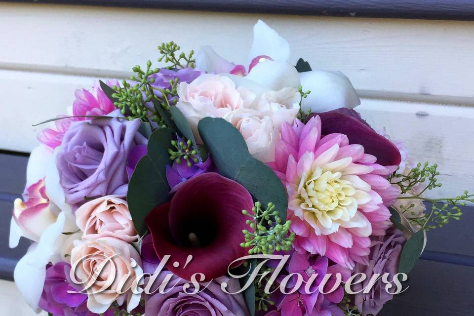 Shades of purple bouquet