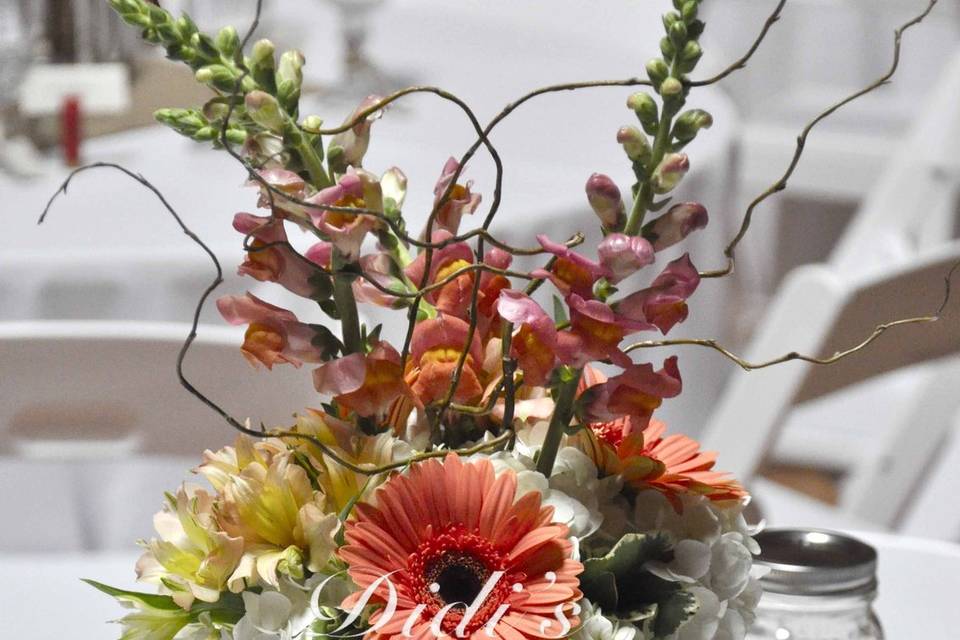 Coral centerpieces