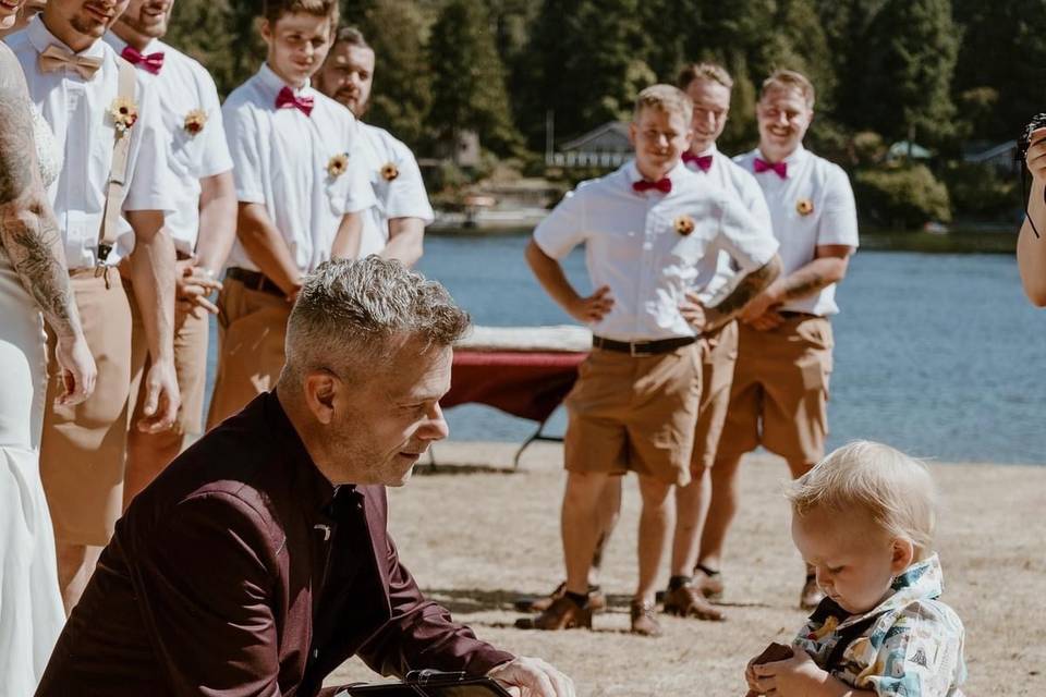 James with the ring bearer