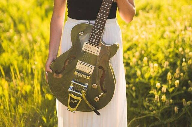 Profile shot with guitar