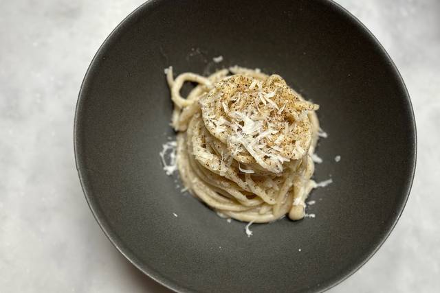 Fine dining pasta course