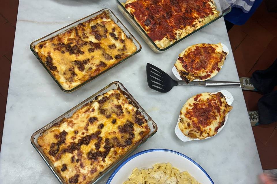 Family style Italian dinner