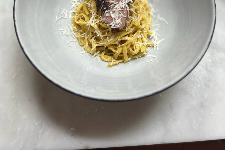 Fine dining pasta course