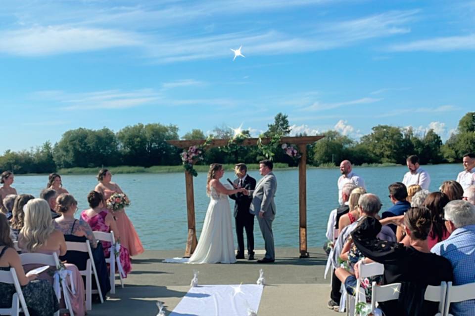 Lakeside ceremony