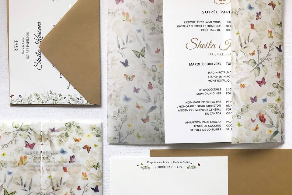 Corporate event stationery