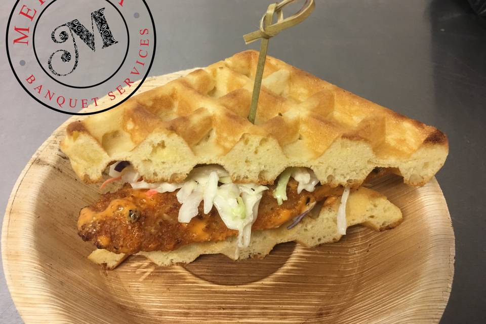 Buffalo chicken & waffles