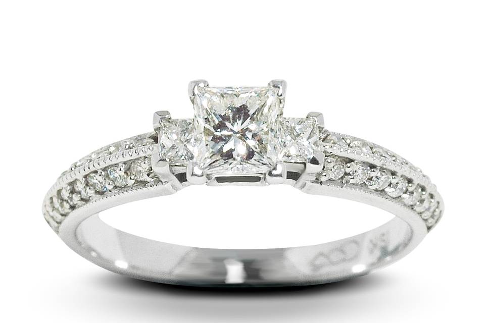 3-stone Princess Cut