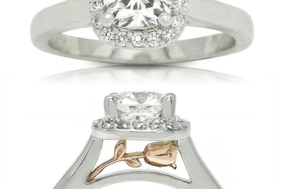 Hidden Rose Engagement Ring