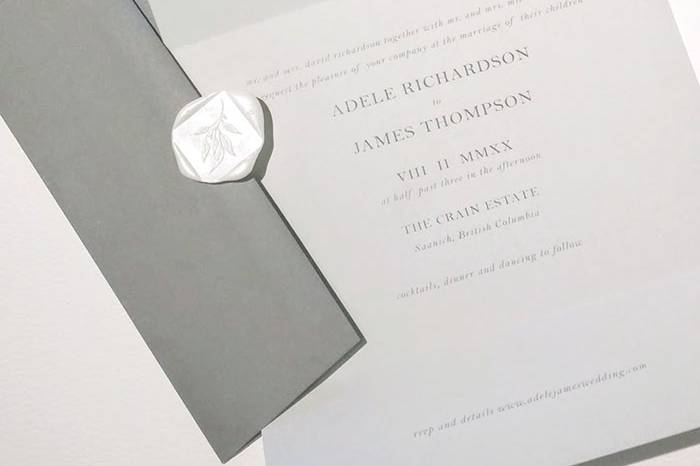 Luxury cotton tri-fold invite