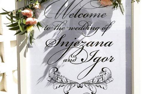 Script Welcome Sign