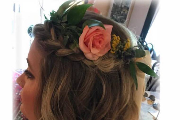 Braided Bridal Crown w Florals