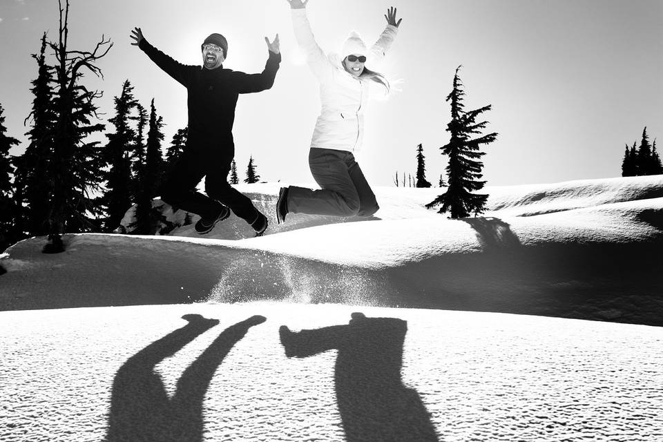 Helicopter elopement wedding