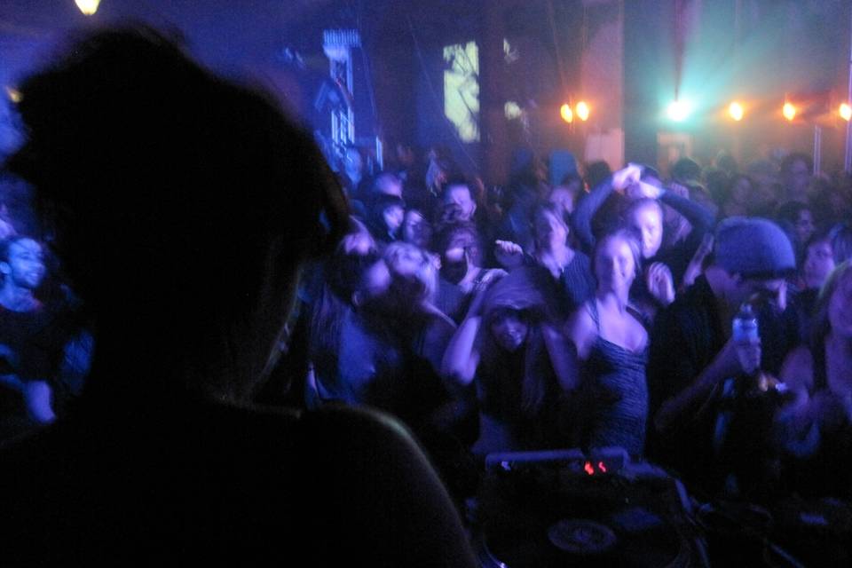 Nightclub crowd shot
