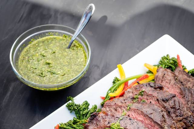 Beef with chimichurri