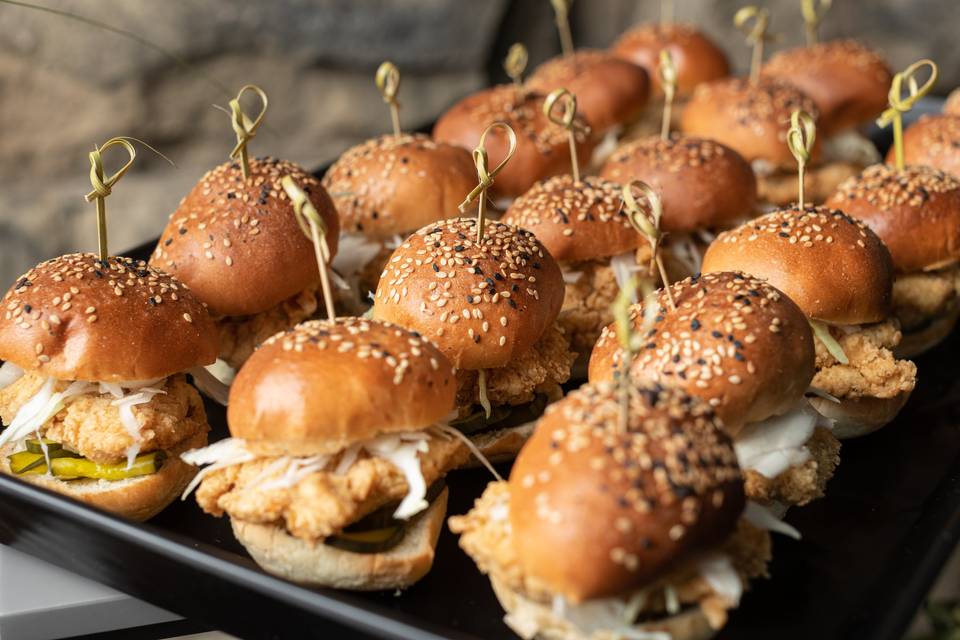 Passed Canapes Chicken Sliders