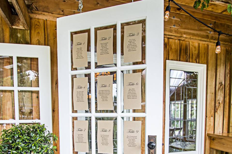 French Door Seating Plan