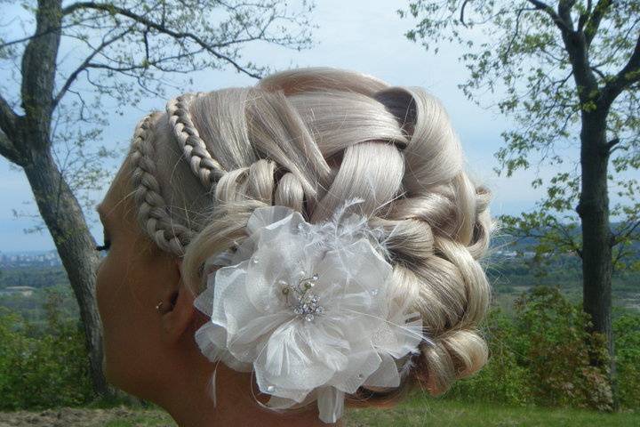 Floral updo