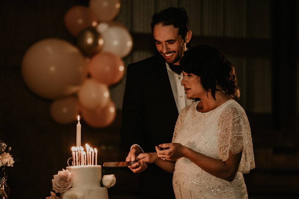 Cutting the cake