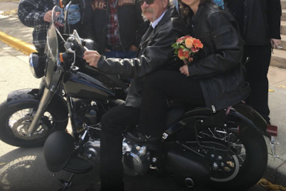 Harley Wedding Couple
