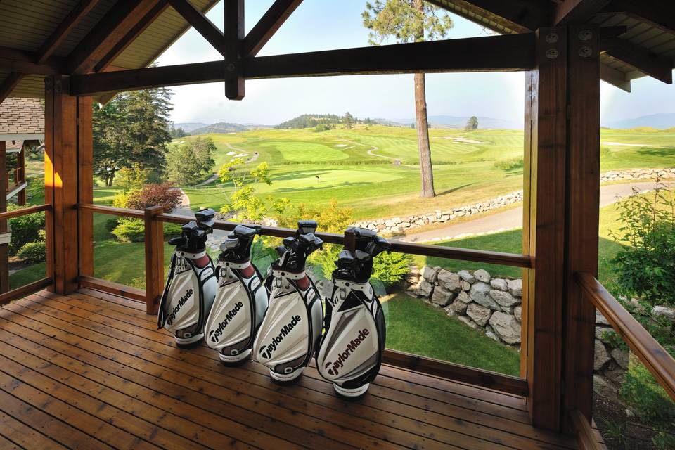 Golf clubs at the cottage