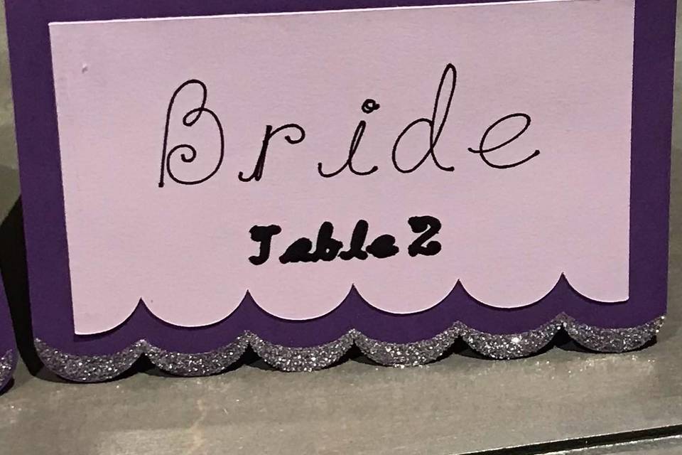 Wedding name tags