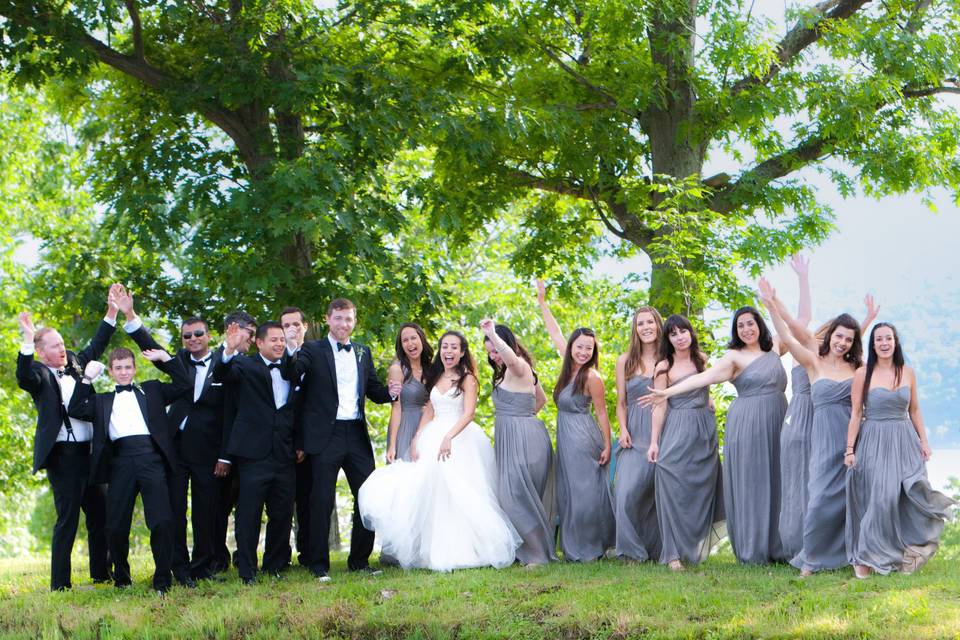 Rustic barn wedding large brid