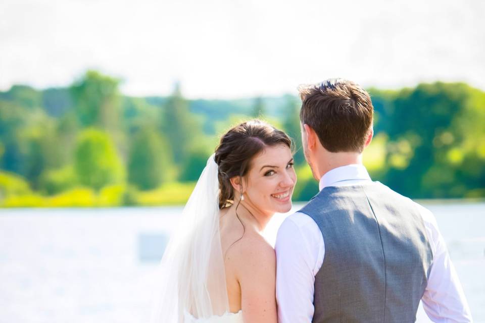 Deerhurst couple on dock